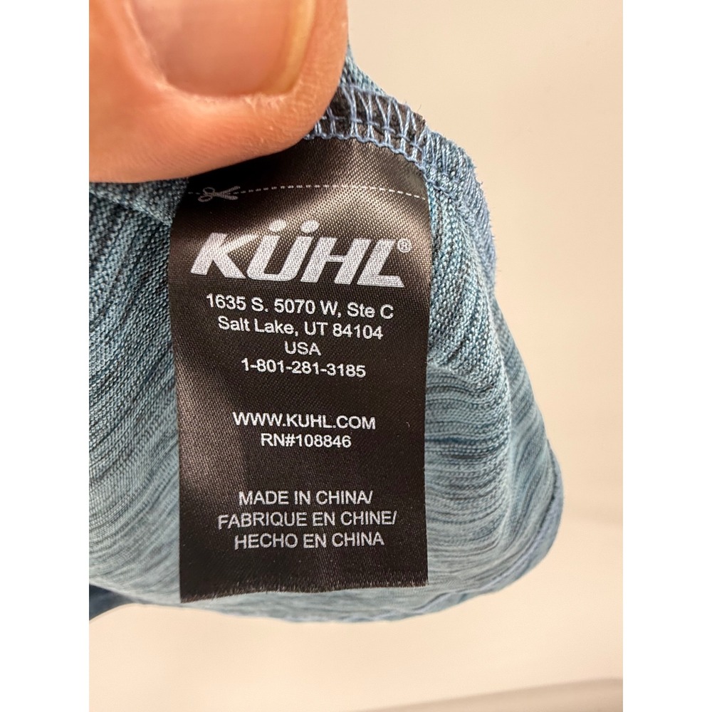 Kuhl Women's Tellurde Blue Heathered Long Sleeve Hoodie Pullover Activewear S‎ - Picture 7 of 8